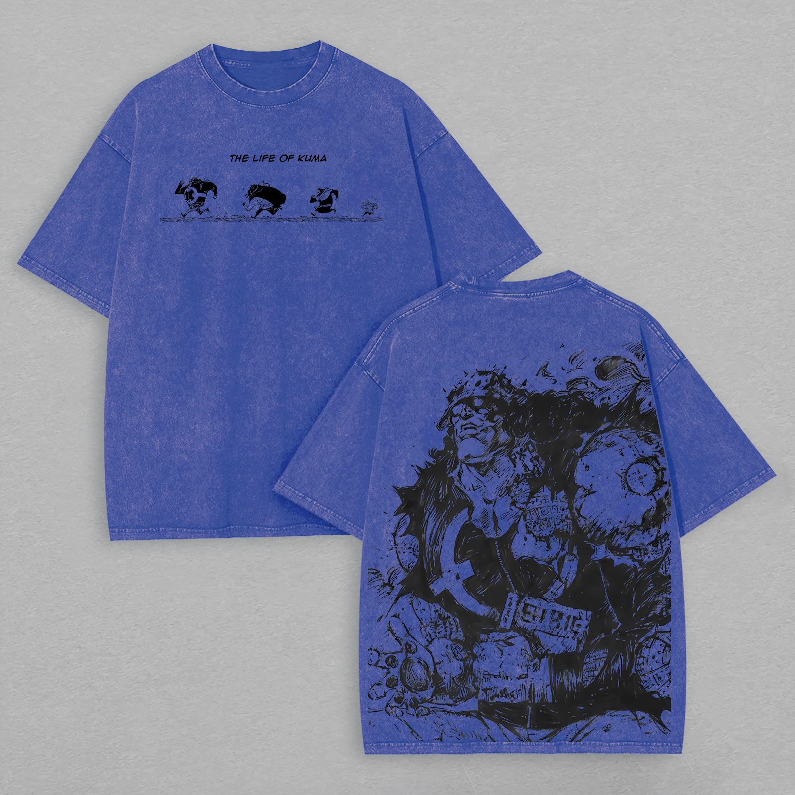 The Life of Kuma One Piece Printed Unisex Washed T-Shirt Image - 8