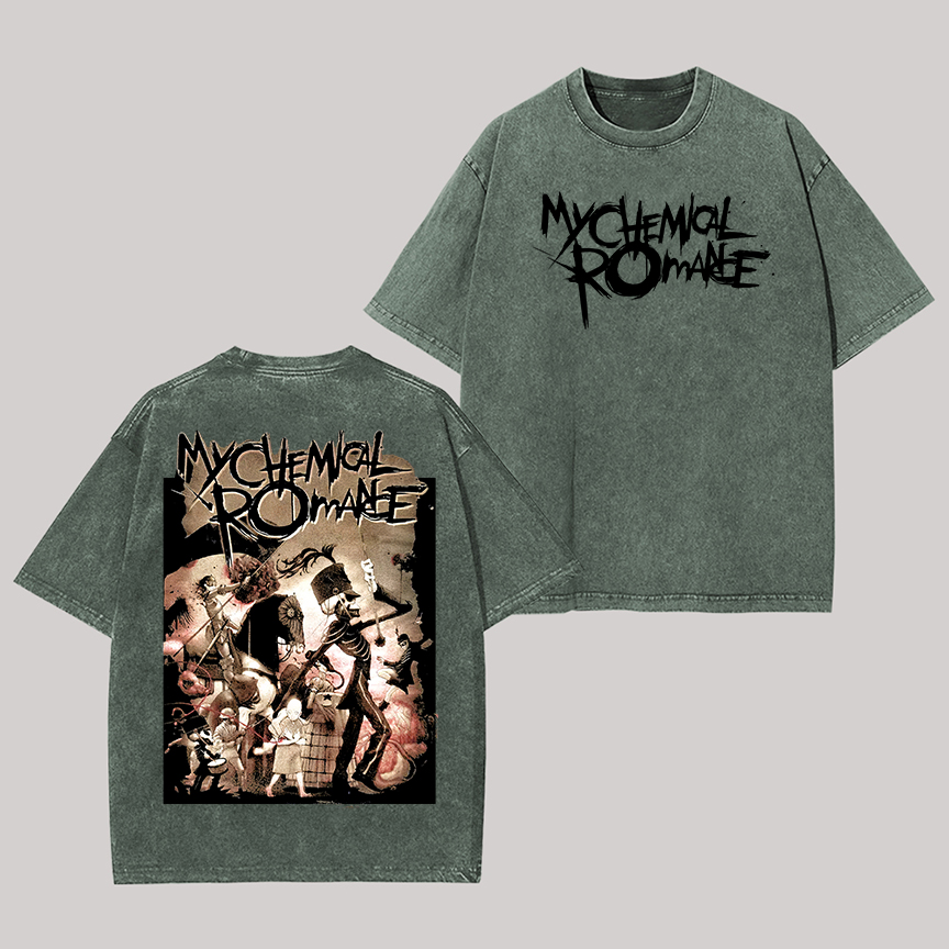 My Chemical Romance Printed Unisex Washed T-Shirt Image - 4
