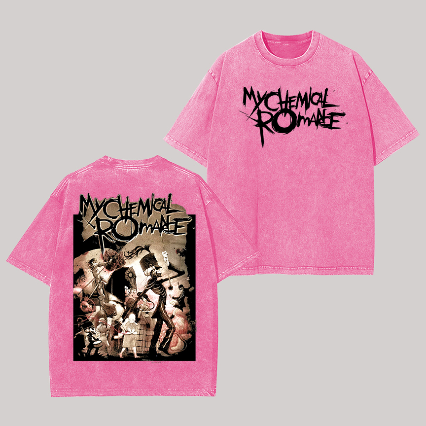 My Chemical Romance Printed Unisex Washed T-Shirt Image - 2