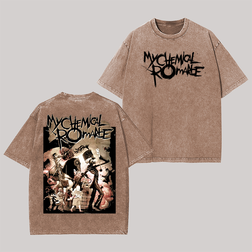 My Chemical Romance Printed Unisex Washed T-Shirt Image - 3