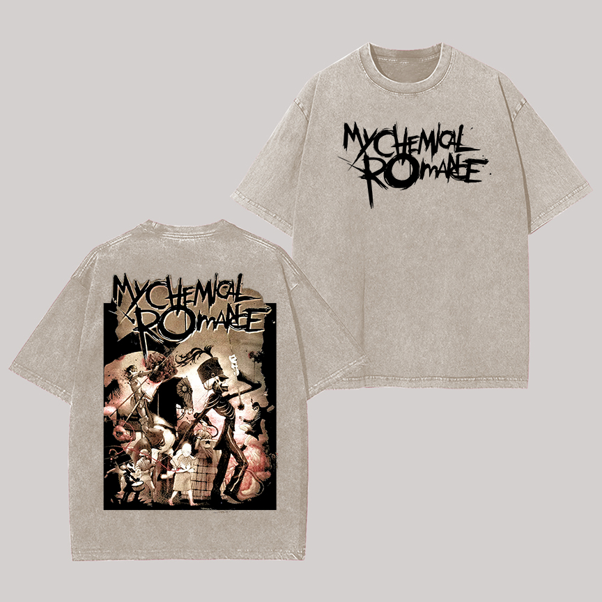 My Chemical Romance Printed Unisex Washed T-Shirt Image - 7