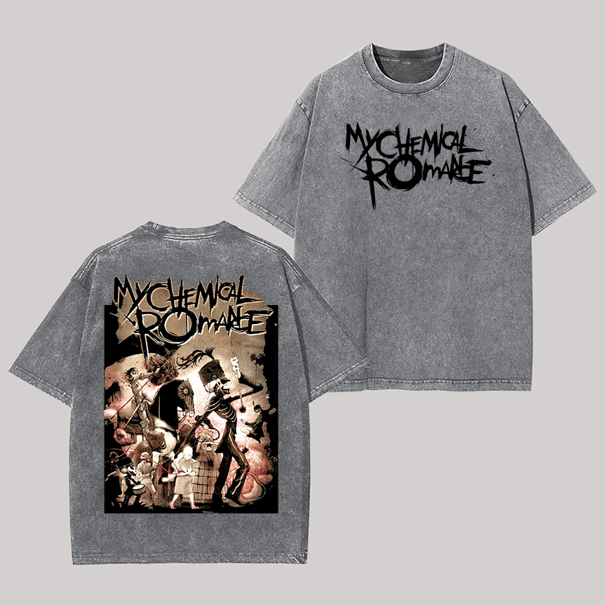 My Chemical Romance Printed Unisex Washed T-Shirt Image - 8