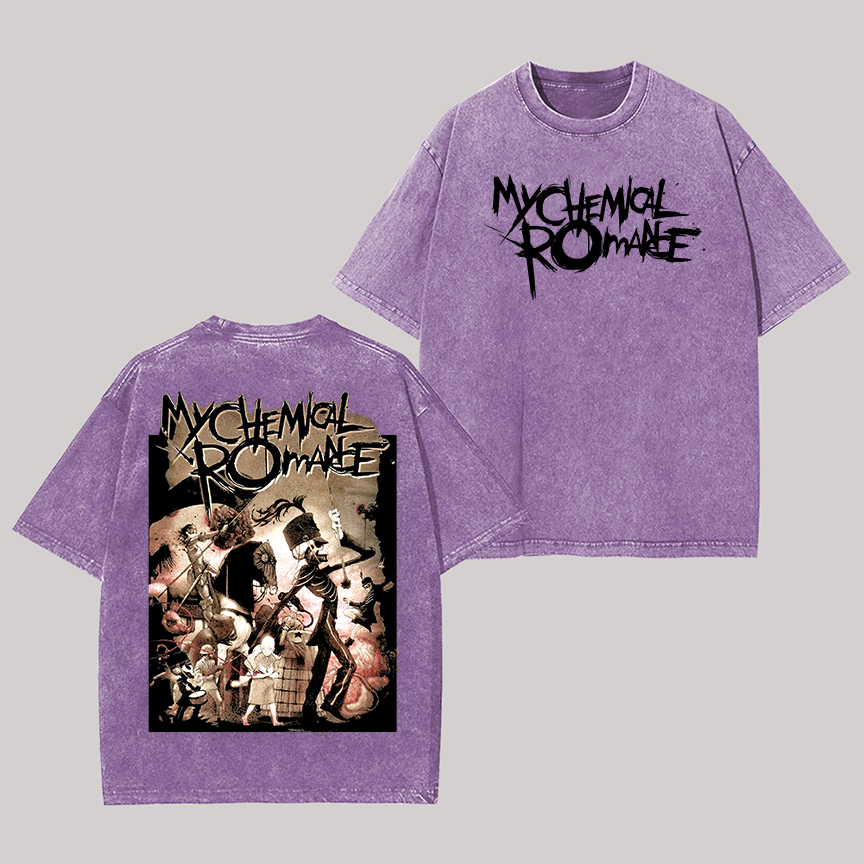 My Chemical Romance Printed Unisex Washed T-Shirt Image - 6