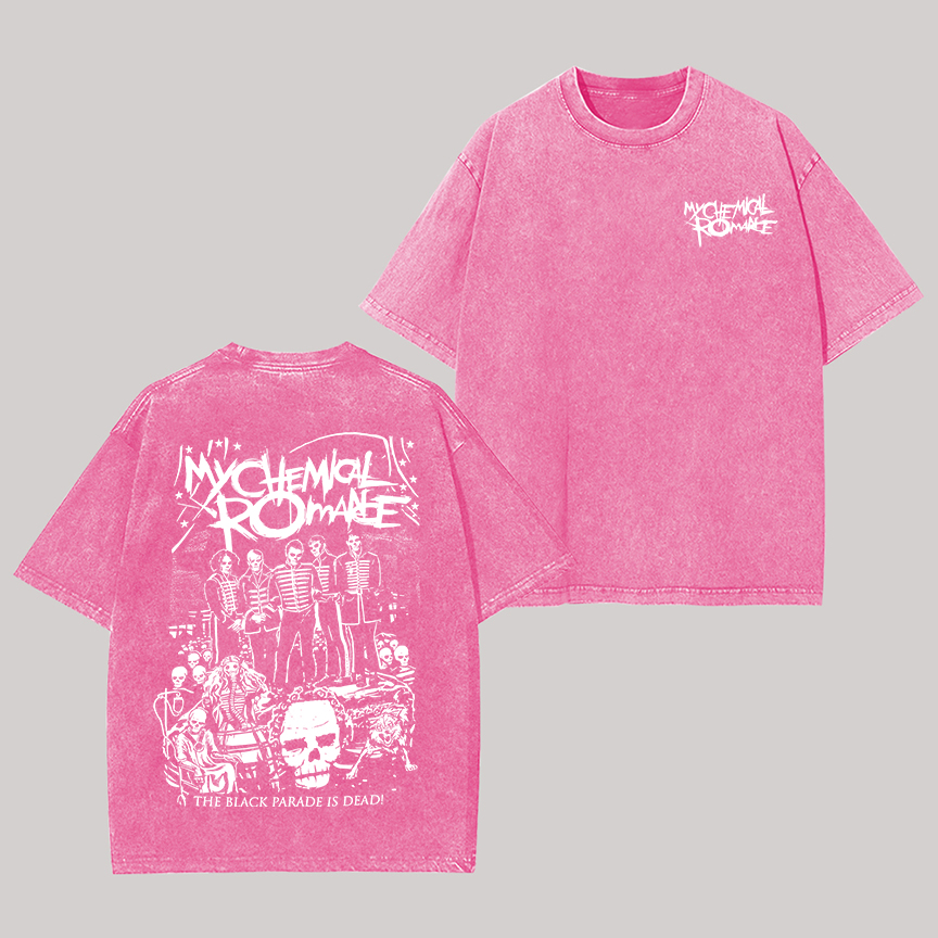 My Chemical Romance Printed Unisex Washed T-Shirt Image - 2