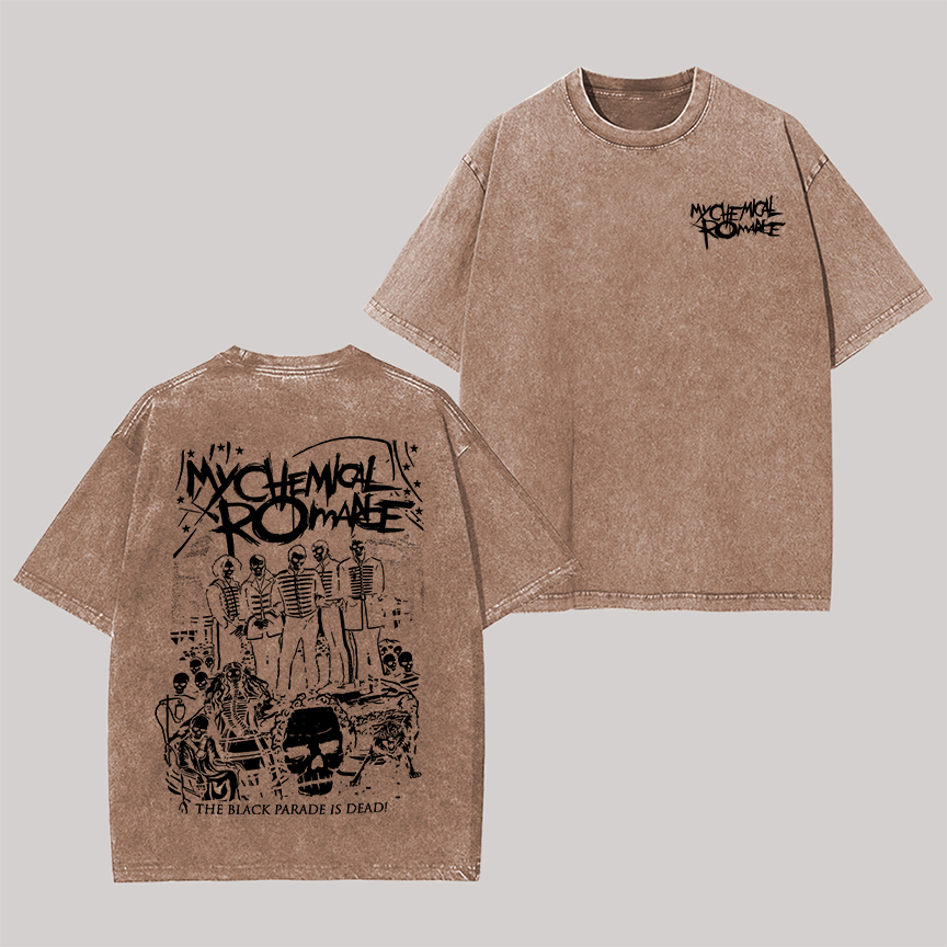 My Chemical Romance Printed Unisex Washed T-Shirt Image - 3