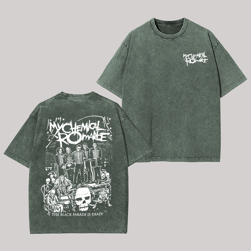 My Chemical Romance Printed Unisex Washed T-Shirt Image - 4