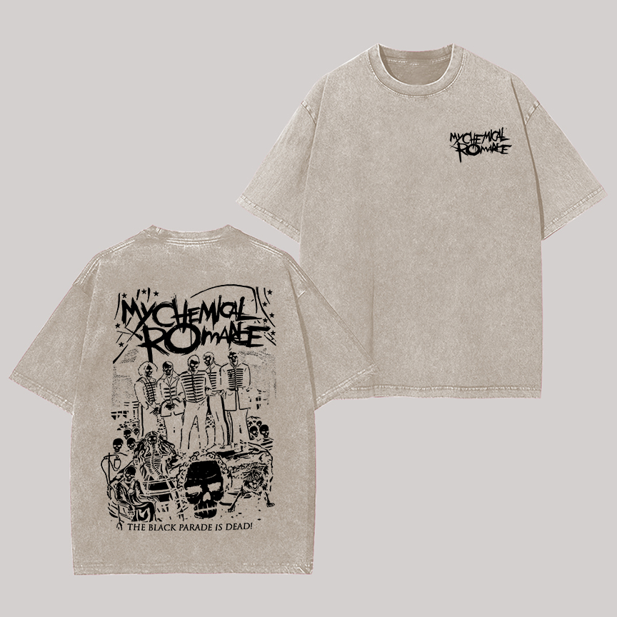 My Chemical Romance Printed Unisex Washed T-Shirt Image - 5
