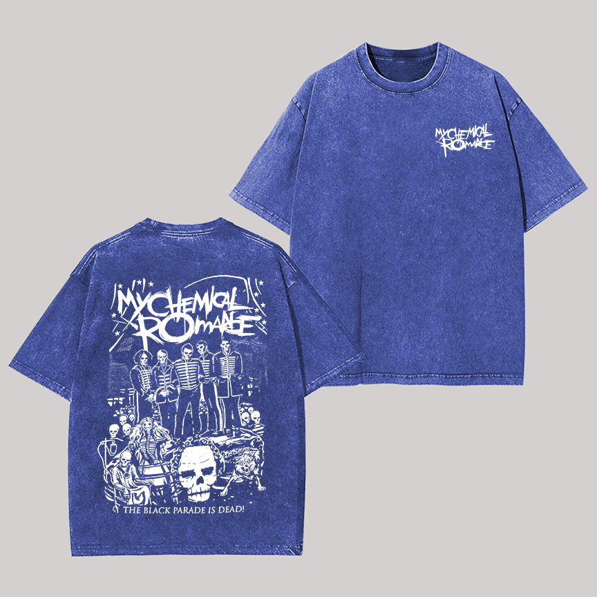 My Chemical Romance Printed Unisex Washed T-Shirt Image - 6
