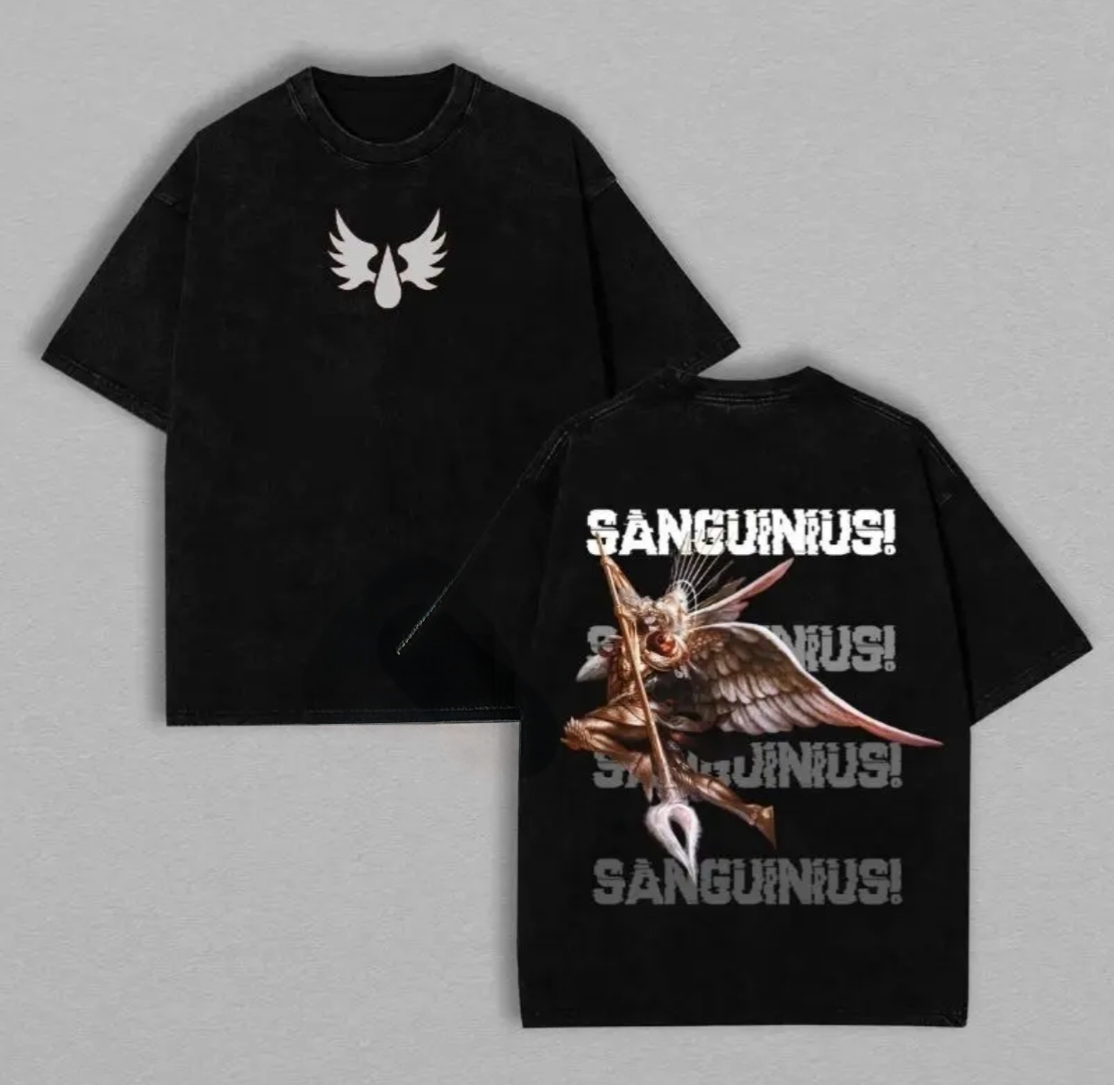 Sanguinius 40k Printed Unisex Washed T-Shirt