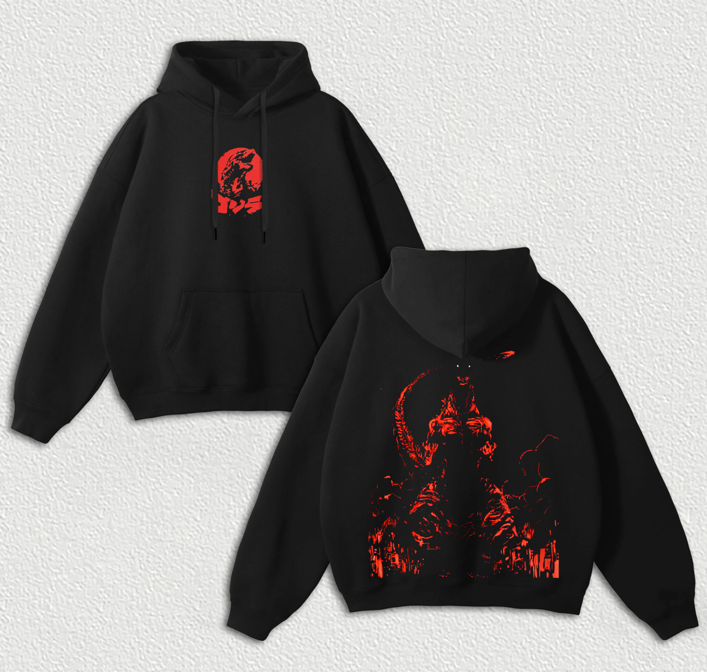 Godzilla Printed Fleece-lined Unisex Hoodie
