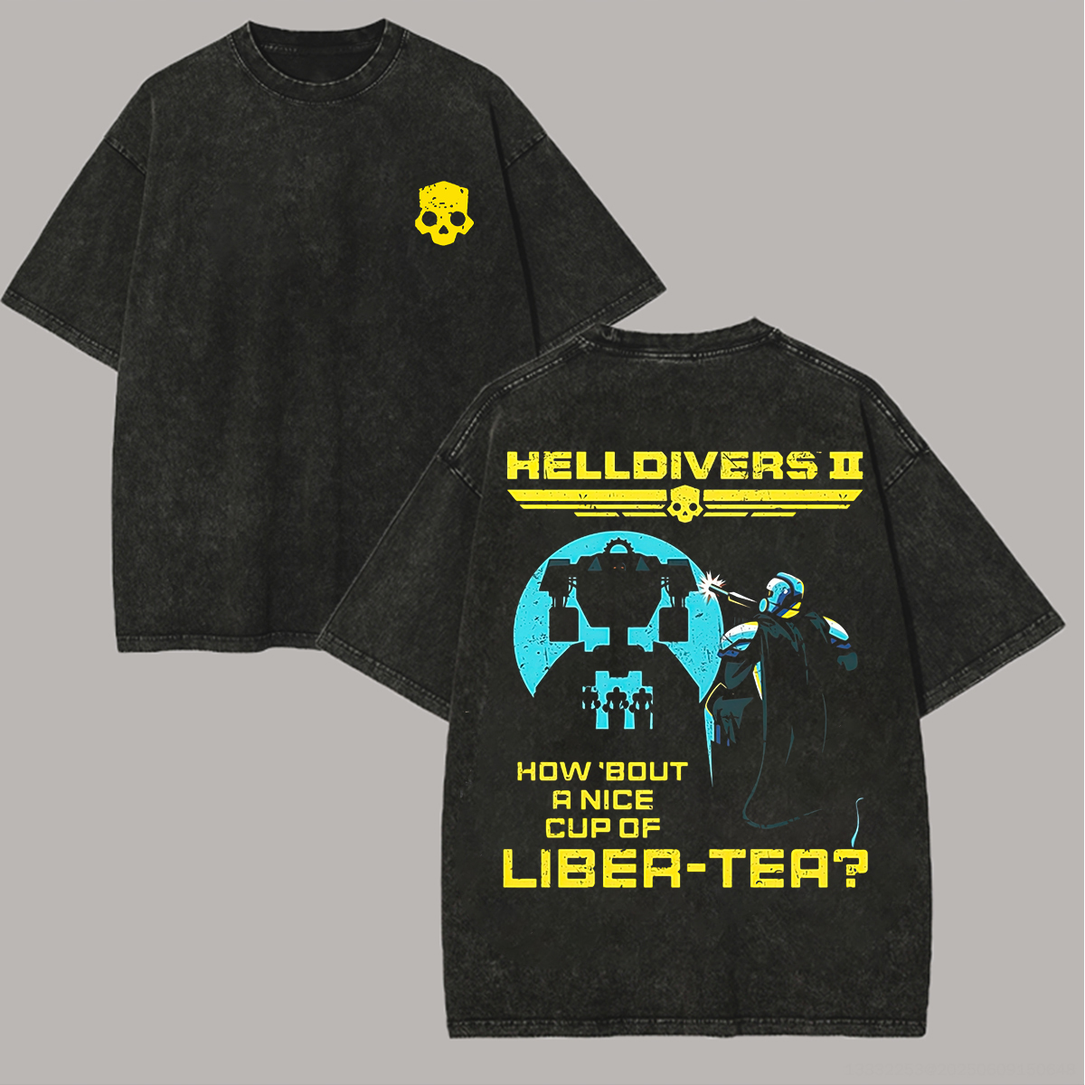 Helldivers II Printed Unisex Washed T-Shirt
