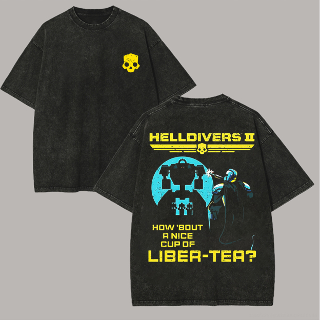 Helldivers II Printed Unisex Washed T-Shirt