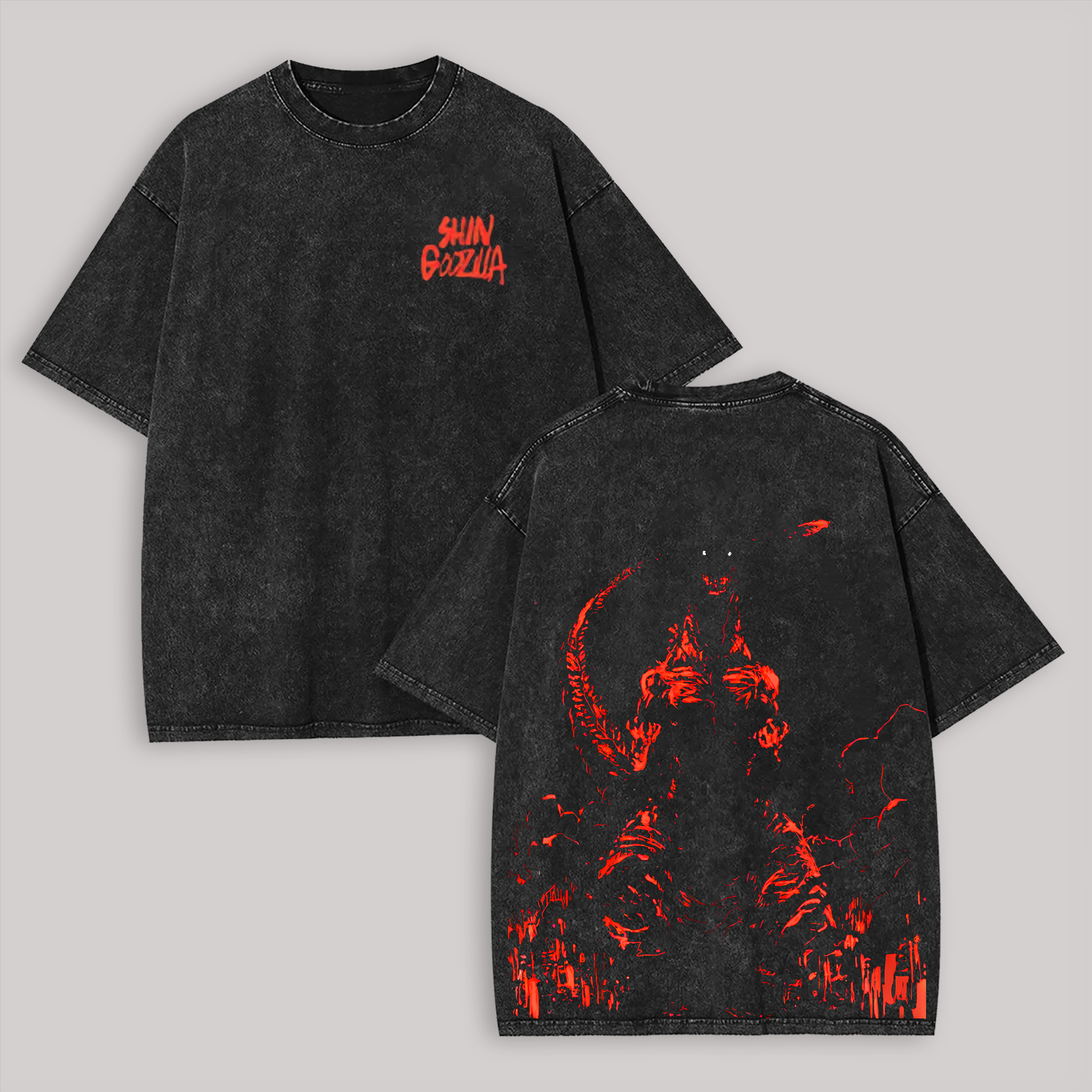 Shin Godzilla Printed Unisex Washed T-Shirt