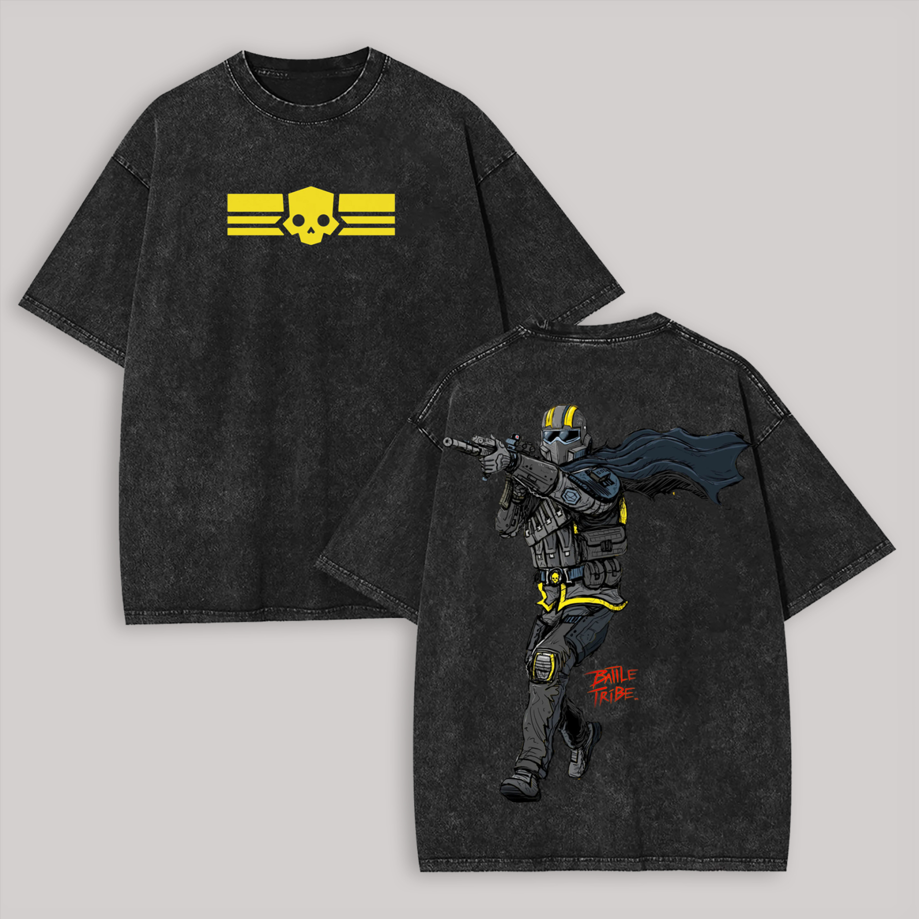 Helldivers Printed Unisex Washed T-Shirt
