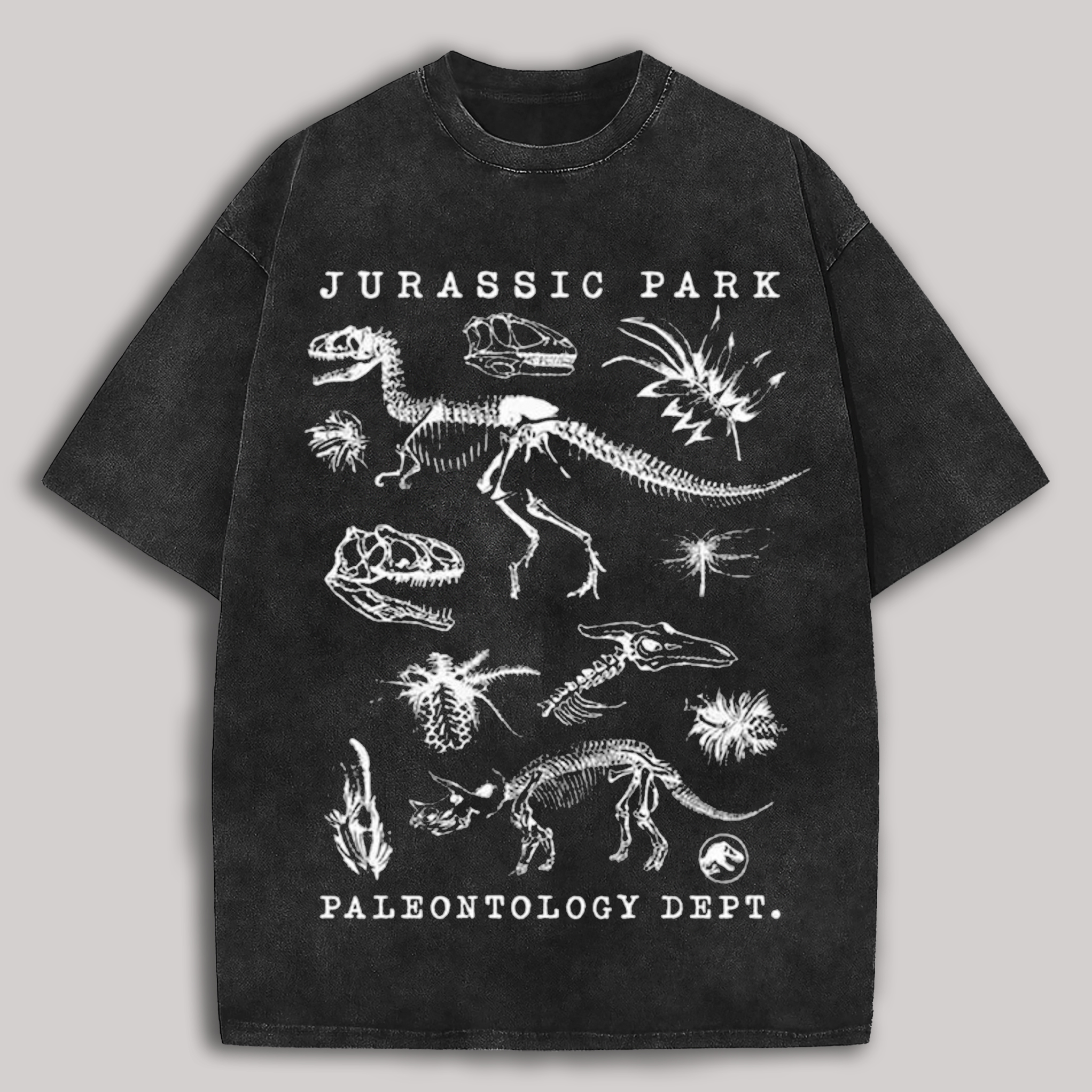 Jurassic Park Printed Unisex Washed T-Shirt