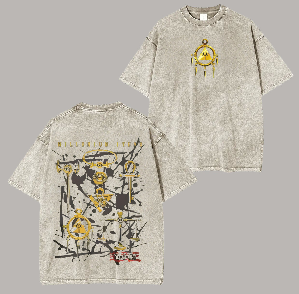 Yu-Gi-Oh! Printed Unisex Washed T-Shirt