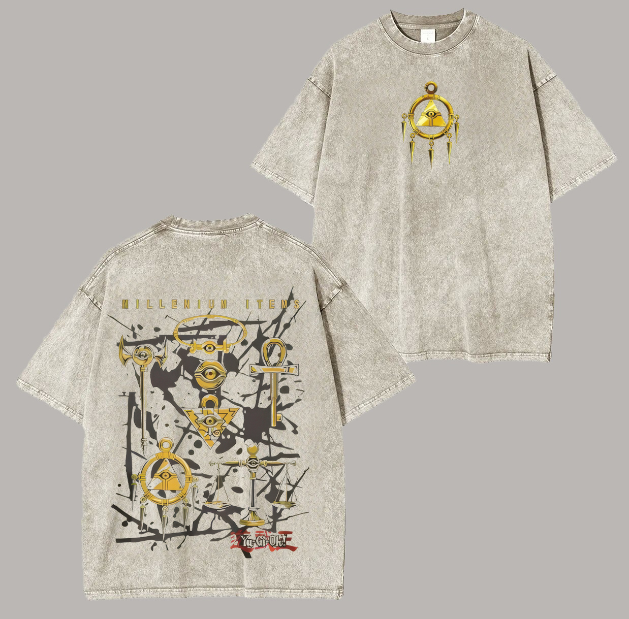 Yu-Gi-Oh! Printed Unisex Washed T-Shirt