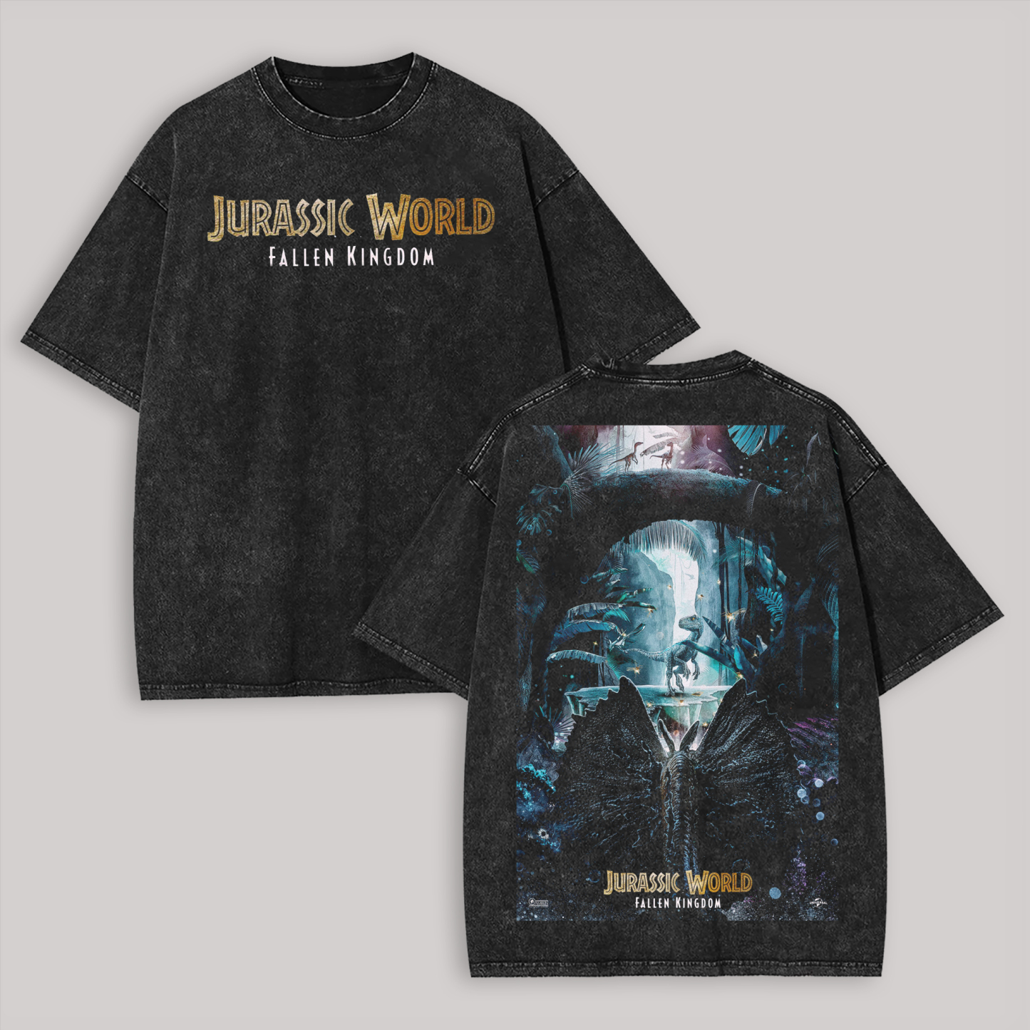 Jurassic World: Fallen Kingdom Printed Unisex Washed T-Shirt