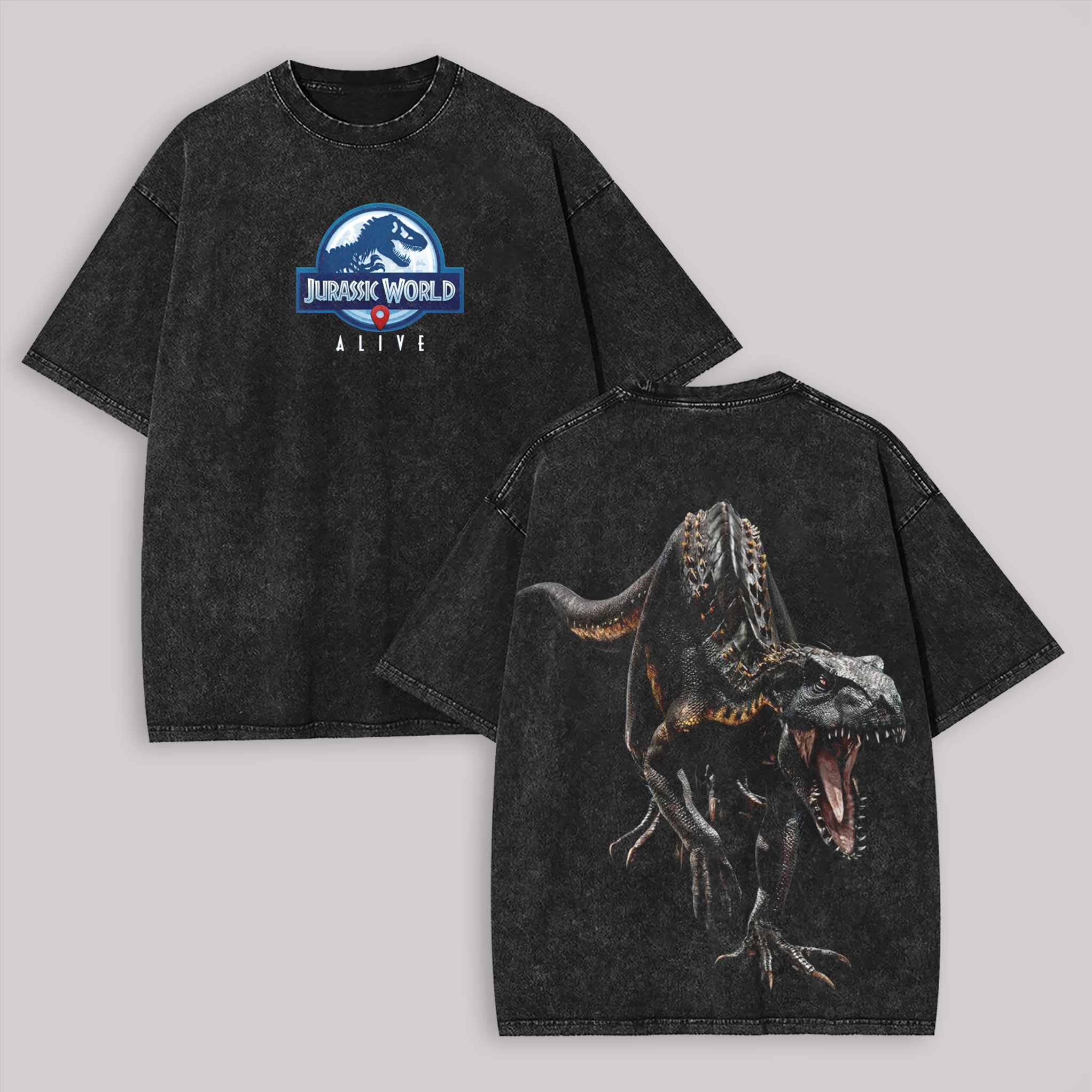 Jurassic World Alive Printed Unisex Washed T-Shirt