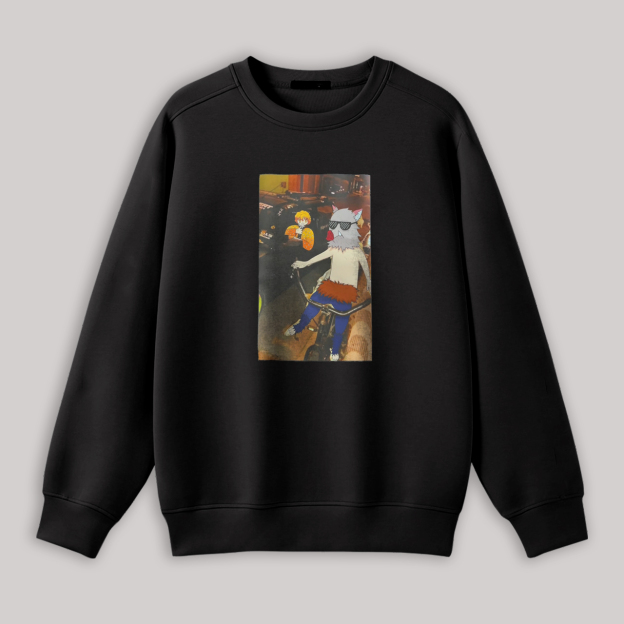 Funny Demon Slayer Printed Fleece-lined Unisex Sweatshirt