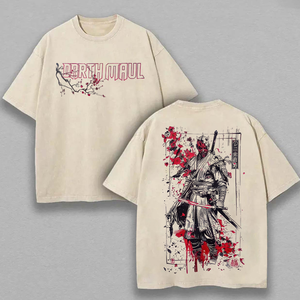 Star Wars Darth Maul Printed Unisex Washed T-Shirt