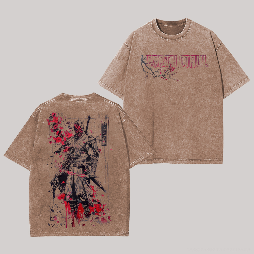 Star Wars Darth Maul Printed Unisex Washed T-Shirt