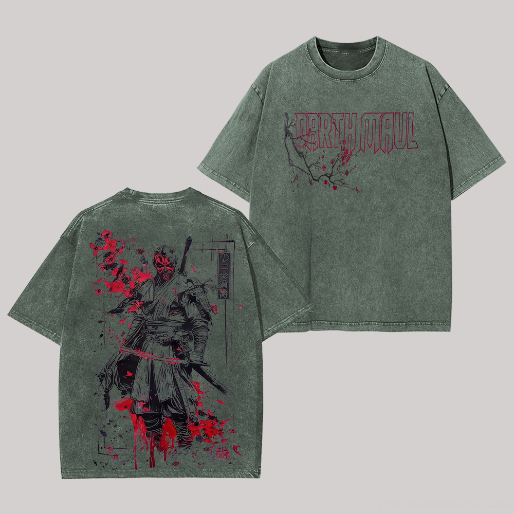 Star Wars Darth Maul Printed Unisex Washed T-Shirt
