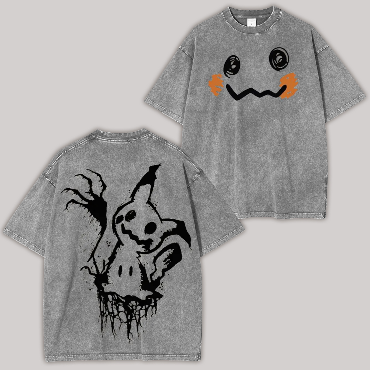 Mimikyu Printed Unisex Washed T-Shirt Image - 1