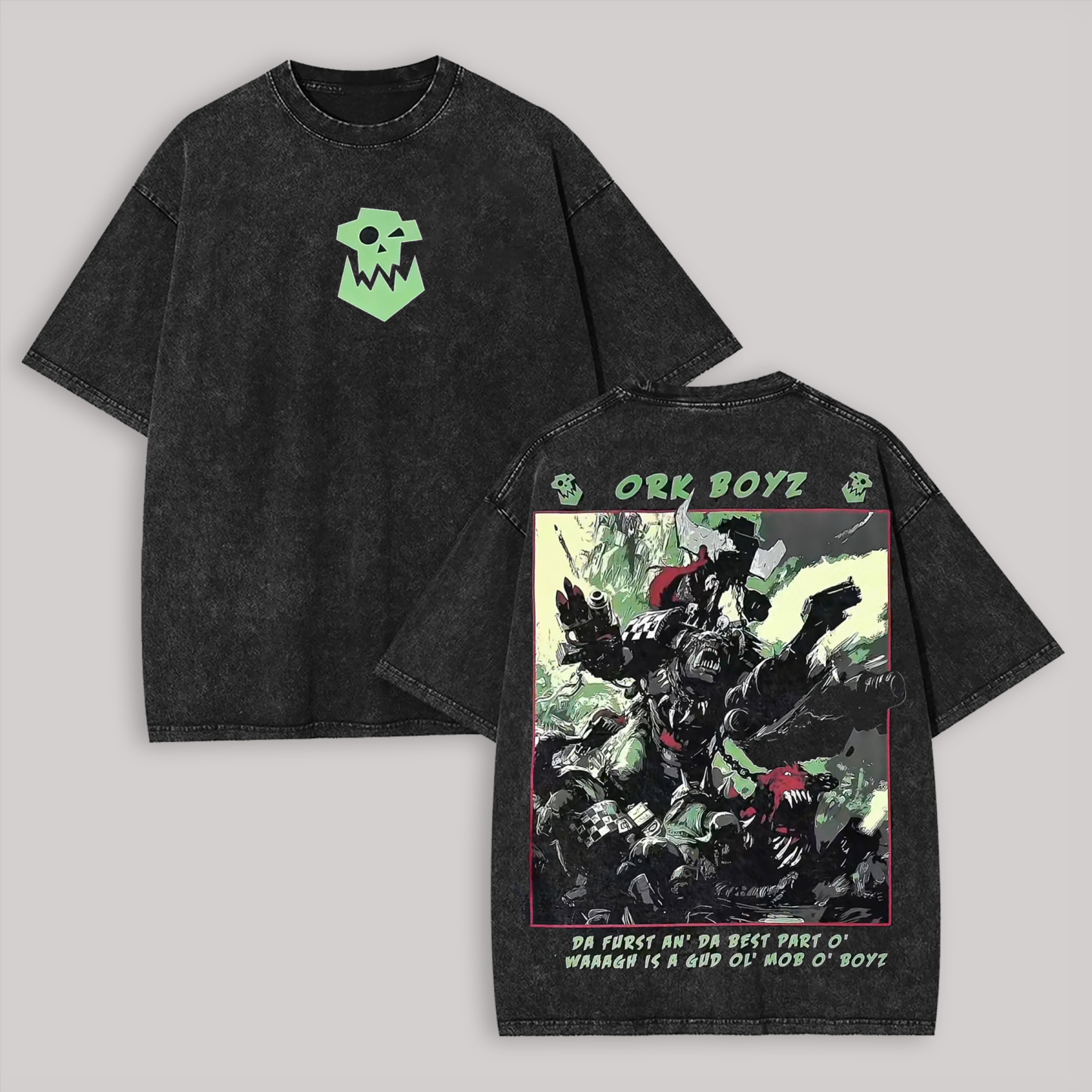 40k Ork Boyz Printed Unisex Washed T-Shirt