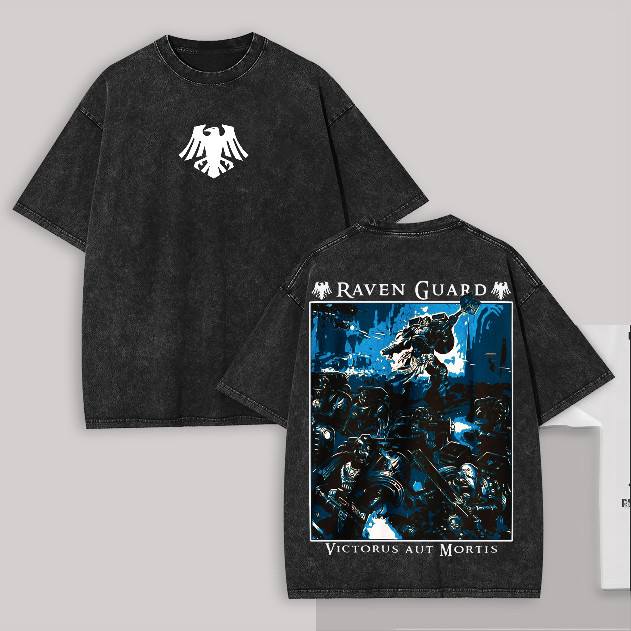 40k Raven Guard Printed Unisex Washed T-Shirt