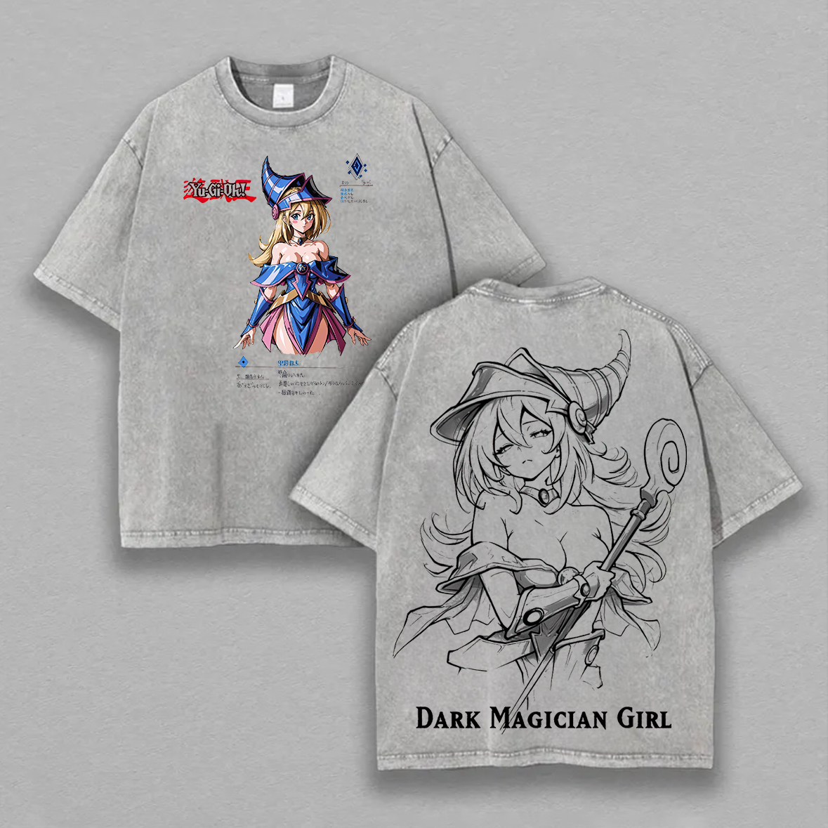 Yu-Gi-Oh! Dark Magician Girl Printed Unisex Washed T-Shirt Image - 1