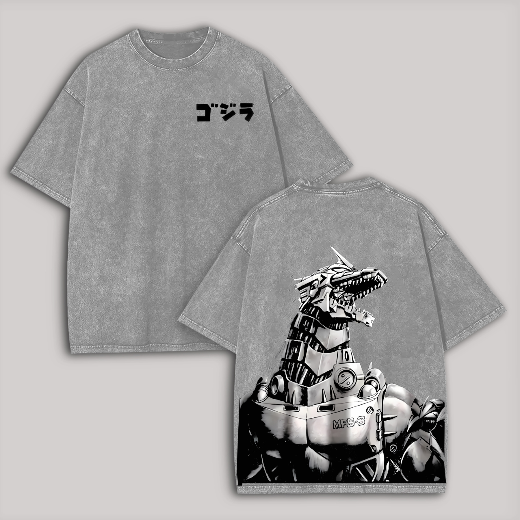 Mechagodzilla Printed Unisex Washed T-Shirt