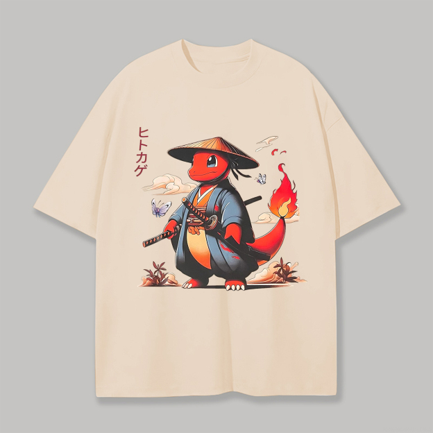 Charmander Printed Unisex Oversized T-shirt Image - 1
