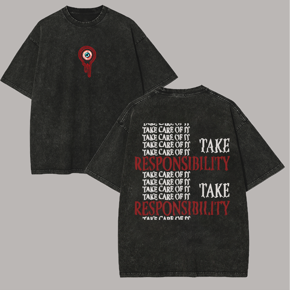 Mouthwashing Printed Unisex Washed T-Shirt Image - 1