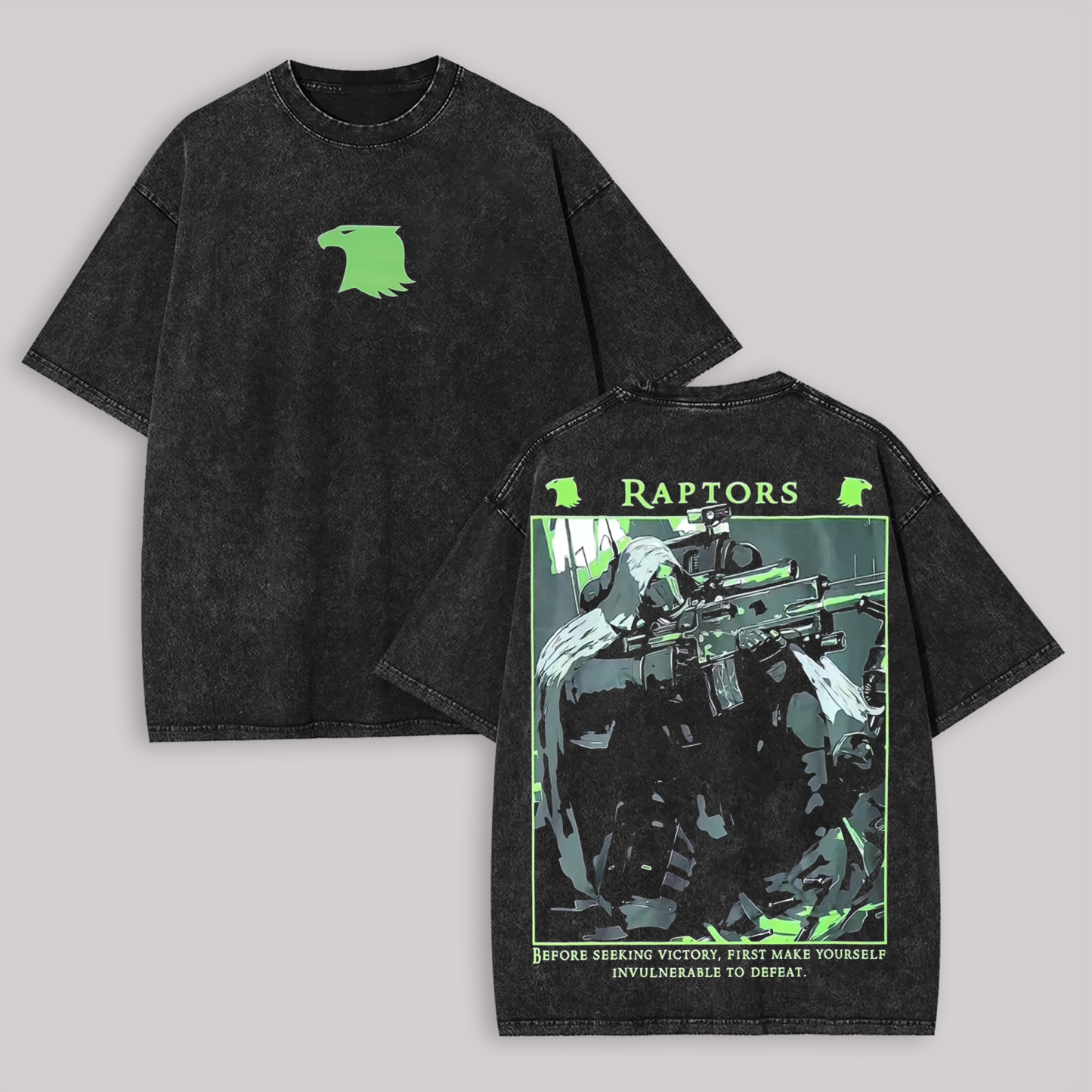 40K Raptors Printed Unisex Washed T-Shirt