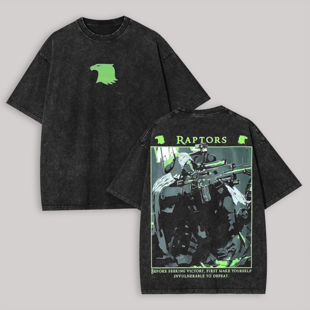 40K Raptors Printed Unisex Washed T-Shirt