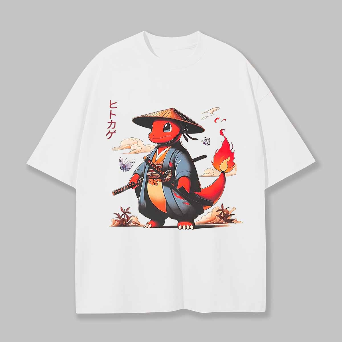Charmander Printed Unisex Oversized T-shirt Image - 6