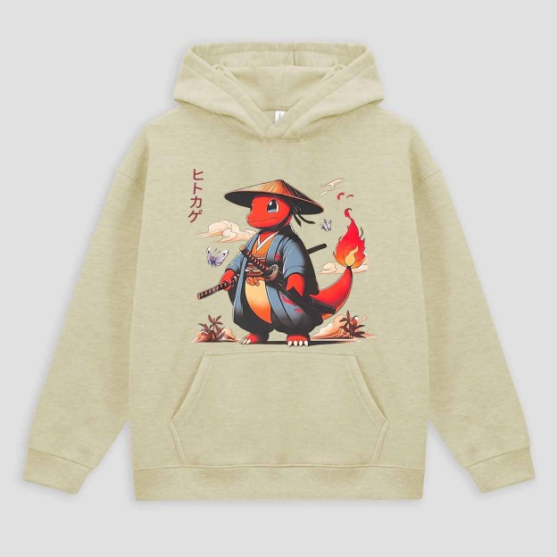  Charmander Printed Fleece-lined Unisex Hoodie Image - 1