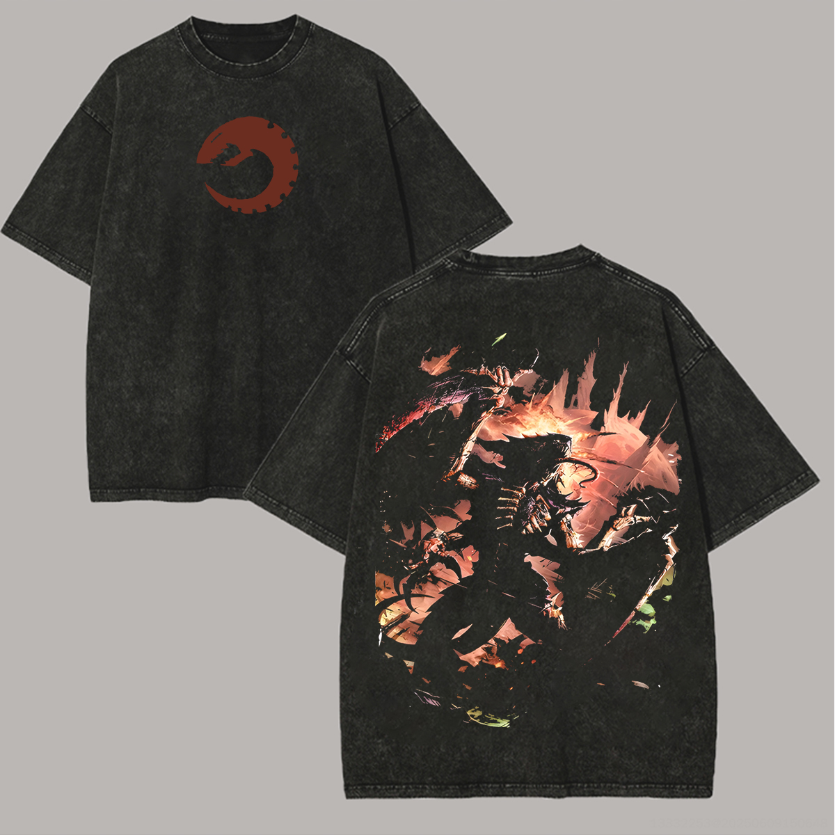 40K Tyranids Printed Unisex Washed T-Shirt