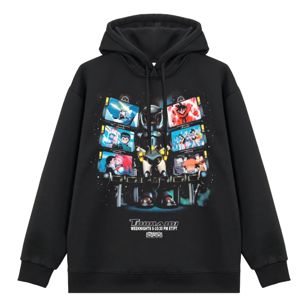 Toonami Weeknights Printed Fleece-lined Unisex Pocketless Hoodie