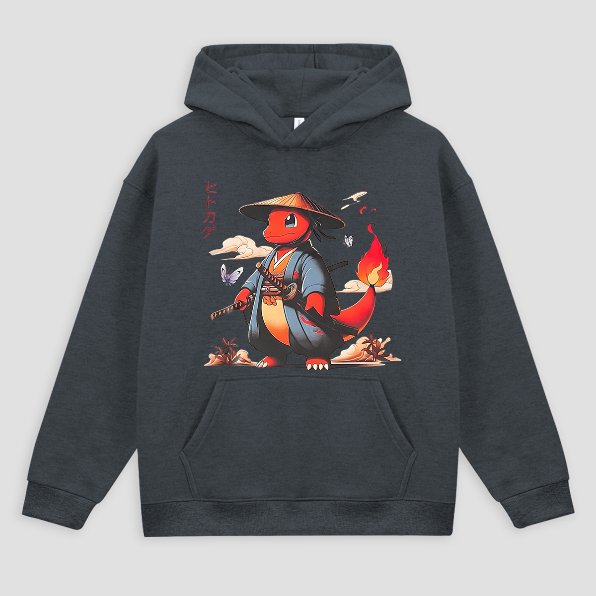  Charmander Printed Fleece-lined Unisex Hoodie Image - 2