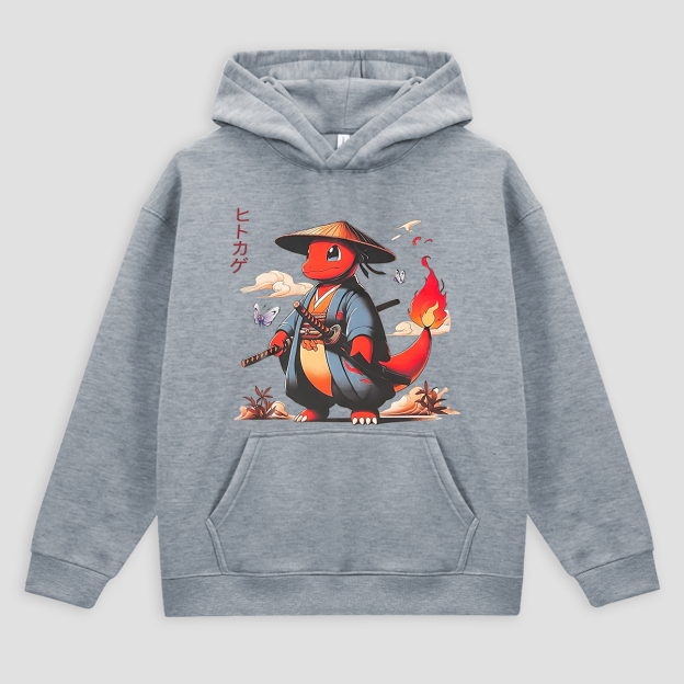  Charmander Printed Fleece-lined Unisex Hoodie Image - 3