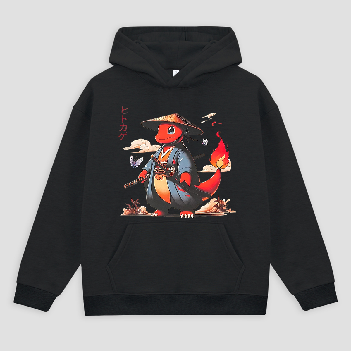  Charmander Printed Fleece-lined Unisex Hoodie Image - 4
