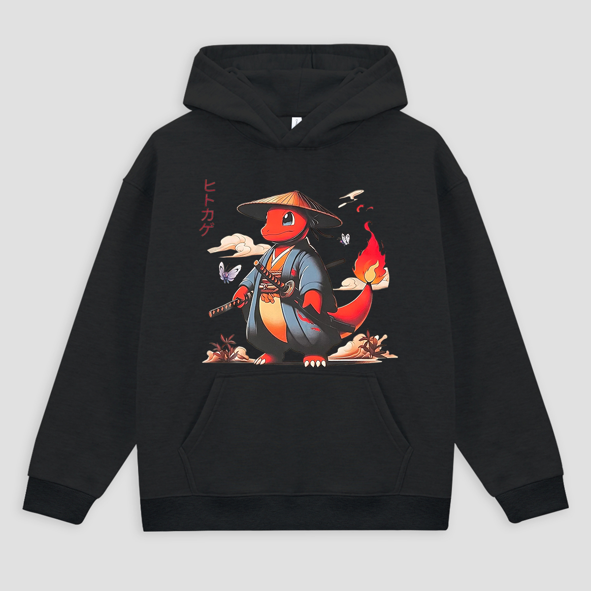  Charmander Printed Fleece-lined Unisex Hoodie Image - 4