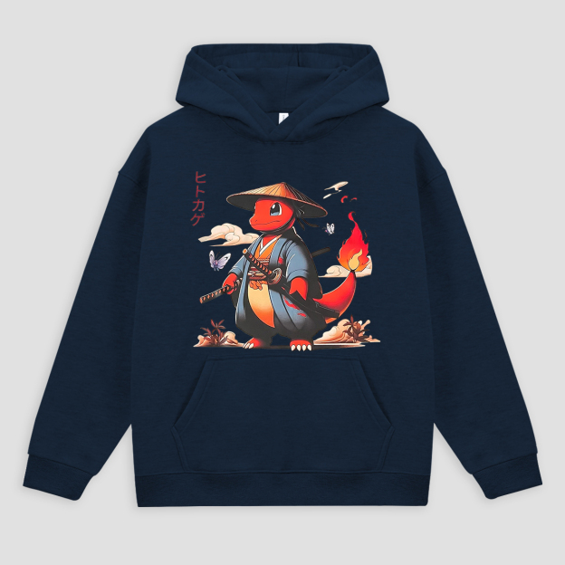  Charmander Printed Fleece-lined Unisex Hoodie Image - 5