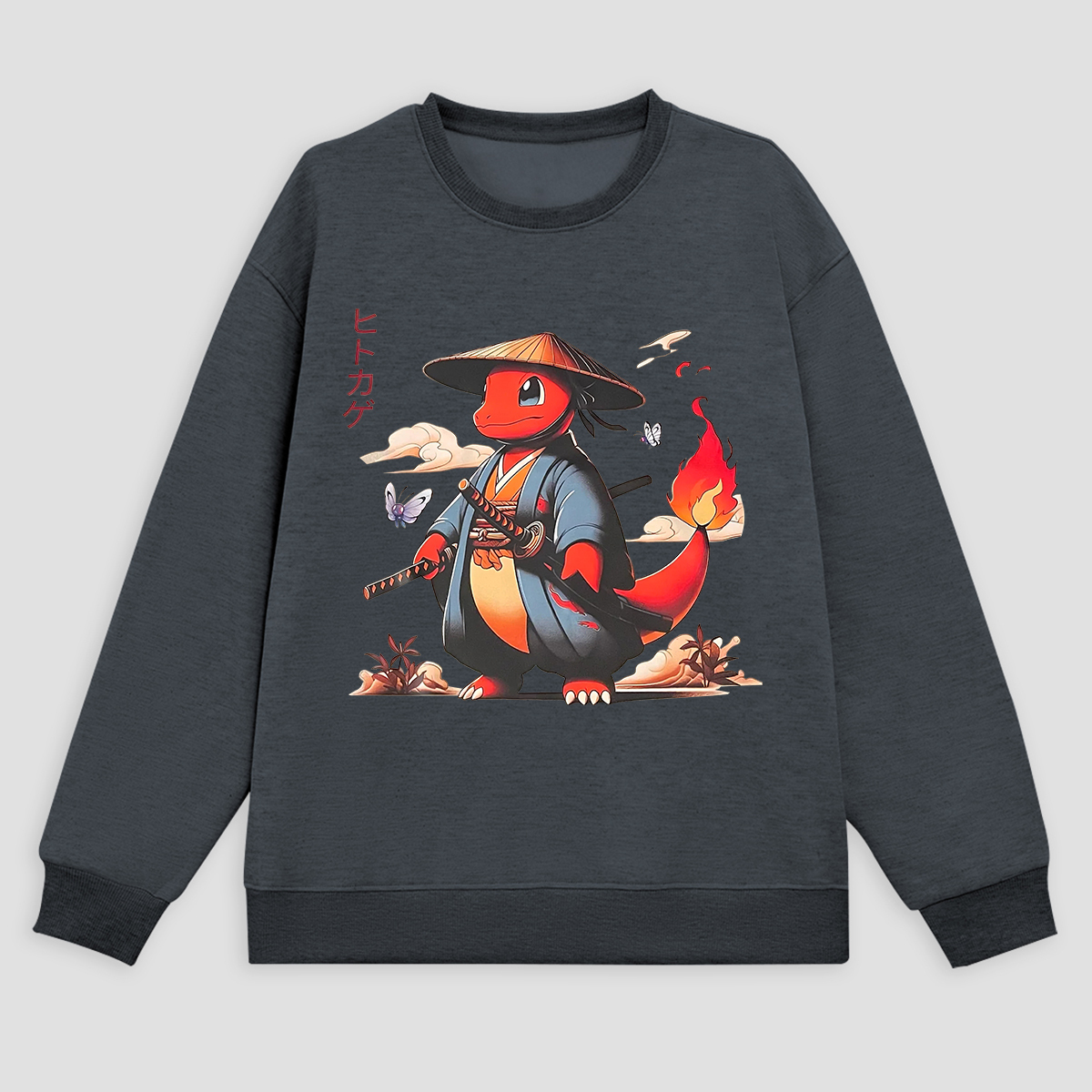  Charmander Printed Fleece-lined Unisex Sweatshirt Image - 2