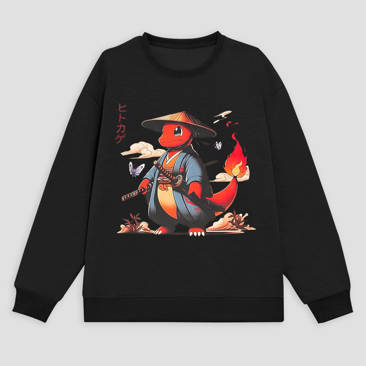  Charmander Printed Fleece-lined Unisex Sweatshirt Image - 4