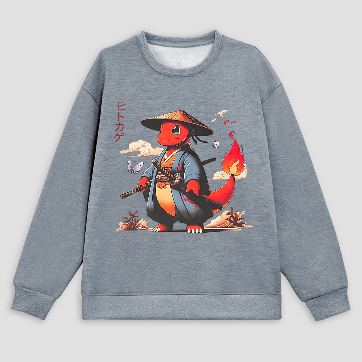  Charmander Printed Fleece-lined Unisex Sweatshirt Image - 3