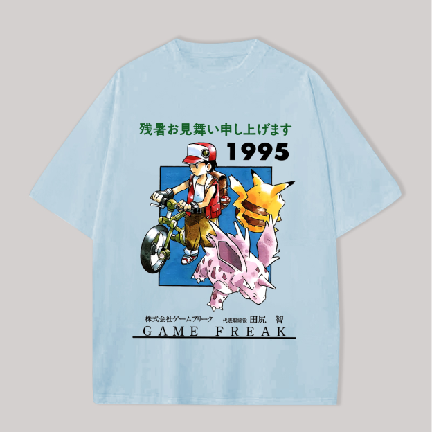 Game Freak Printed Oversized Unisex T-shirts Image - 7