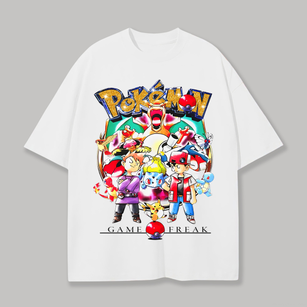  Game Freak Printed Unisex Oversized T-shirt Image - 1